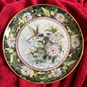 Franklin Mint The White-Eared Hummingbird Collector Plate Limited Edition